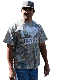 I Love Jesus Camo Tee